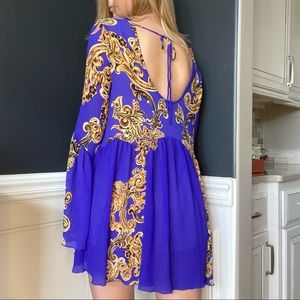 Free People blue patterned dress